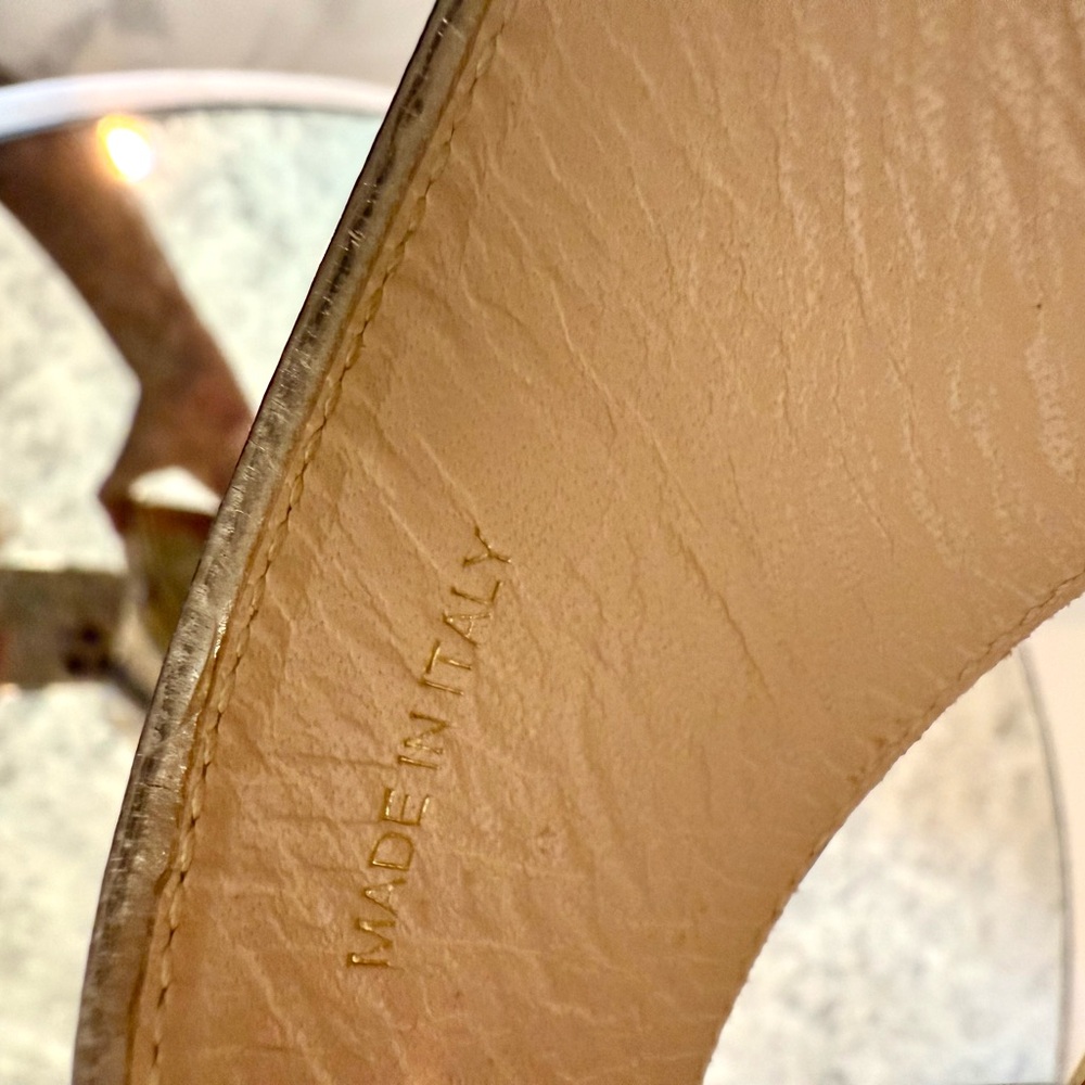 Prada Metallic Gold Wedge Sandals Size US 11(41.5eu) - Picture 13 of 15